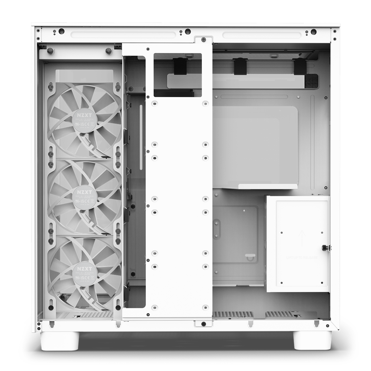 NZXT H9 Flow Weißes Zweikammer-Mid-Tower-Gehäuse