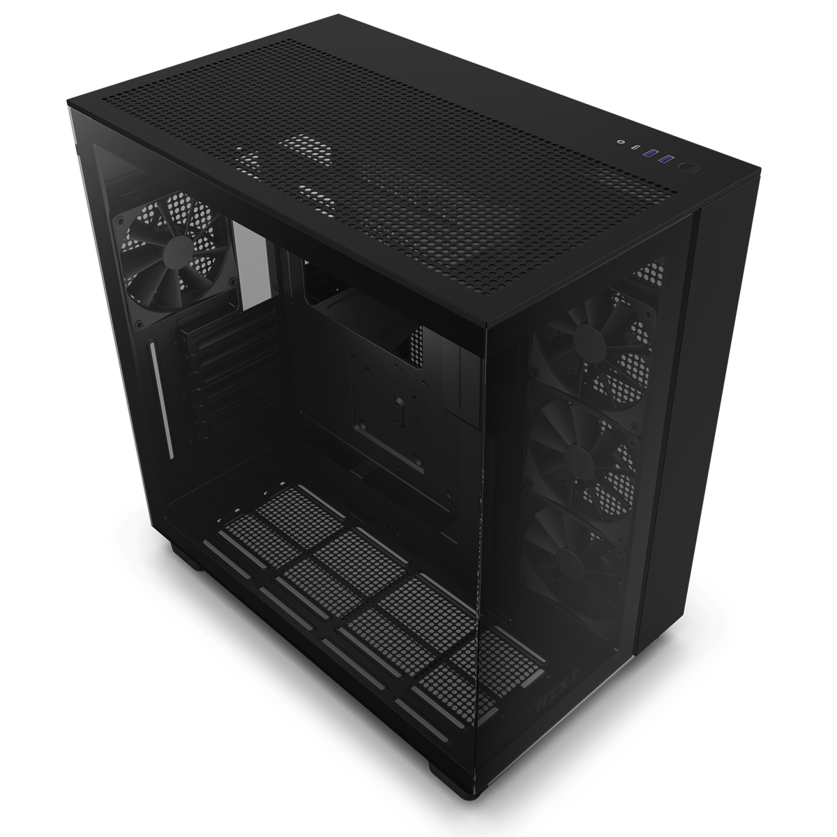 NZXT H9 Flow Schwarzes Zweikammer-Mid-Tower-Gehäuse