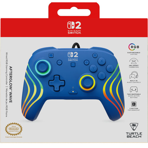 Turtle Beach Afterglow Wave Wired – Switch-controller, blå – Emballagens front