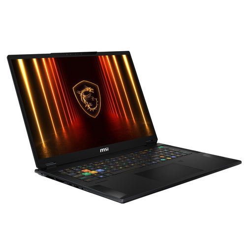 MSI Stealth 18 HX AI A2XWHG-015FR – åben computer fra modsatte vinkel