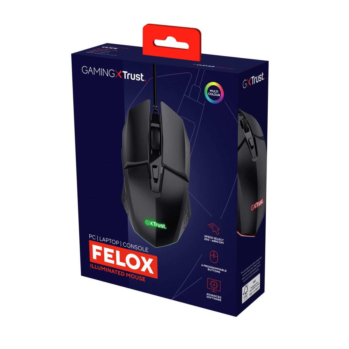 TRUST GXT109 FELOX GAMING MUS- SORT