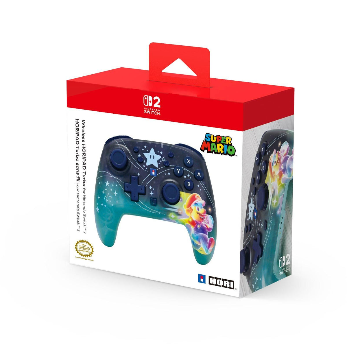 HORI - Wireless Horipad Turbo (Universe Mario) - Nintendo Switch 2 - Blue HORI