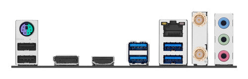 ASUS PRIME B550M-K WIFI – tilslutninger på bagpanelet