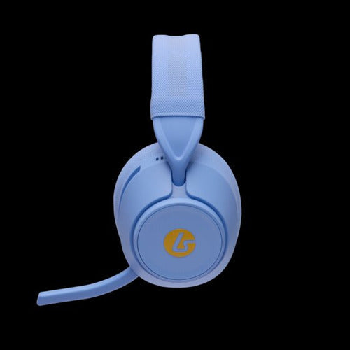 LucidSound LS500 Sunrise Paradise – blåt trådløst gamingheadset – set fra siden