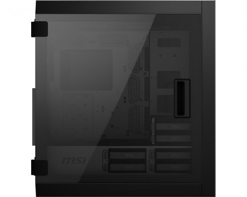 MSI MPG SEKIRA 500P – sort PC-kabinet – glasside og hængsler