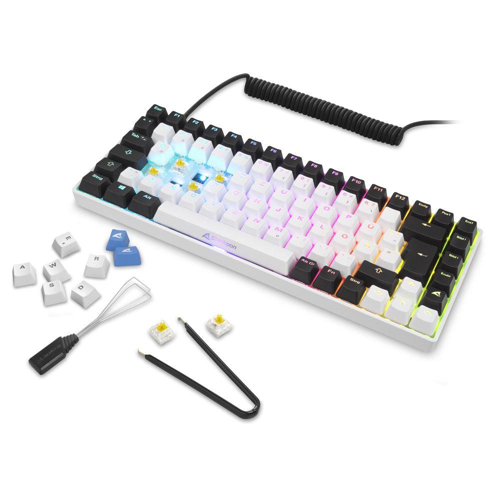 Sharkoon SKILLER SGK50 S3 (white, DE layout, Gateron Yellow) Sharkoon