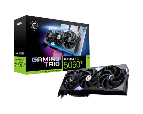 MSI GeForce RTX 5060 Ti GAMING TRIO OC 8G – Sort