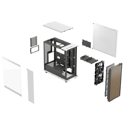 Midi Fractal Design North Chalk White Window Clear Fractal design
