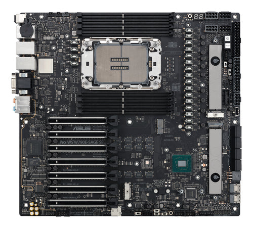 ASUS Pro WS W790E-SAGE SE – bundkortets sokkel og udvidelsespladser