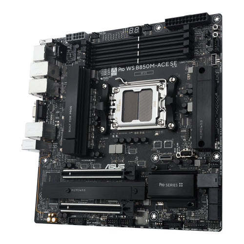 ASUS Pro WS B850M-ACE SE – bundkort med AM5-sokkel og fire RAM-pladser