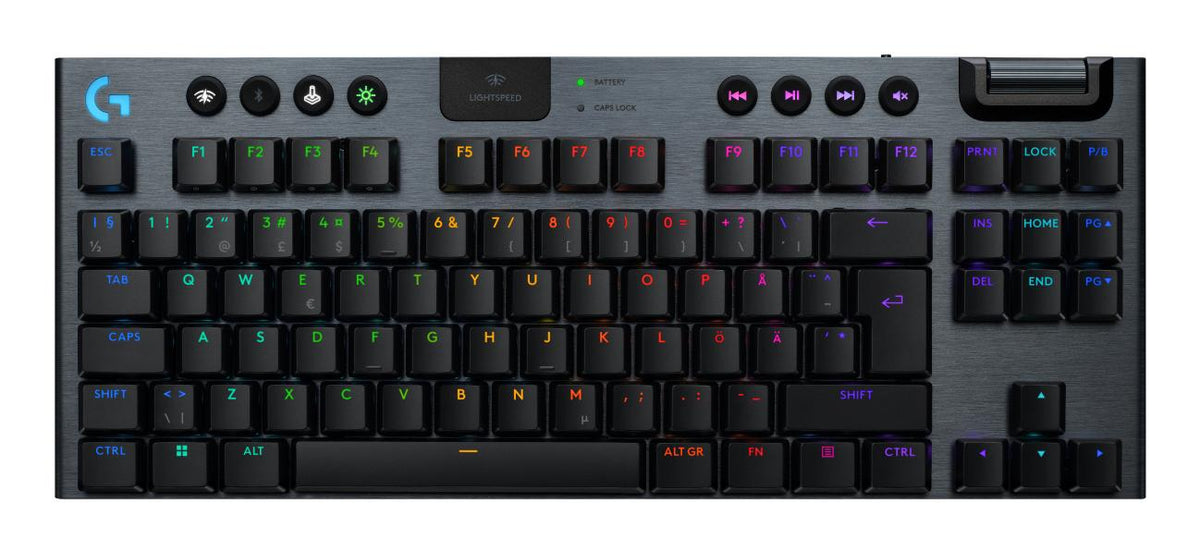 Logitech - G915 X LIGHTSPEED TKL Wireless Gaming KB Clicky Black Nordic Logitech