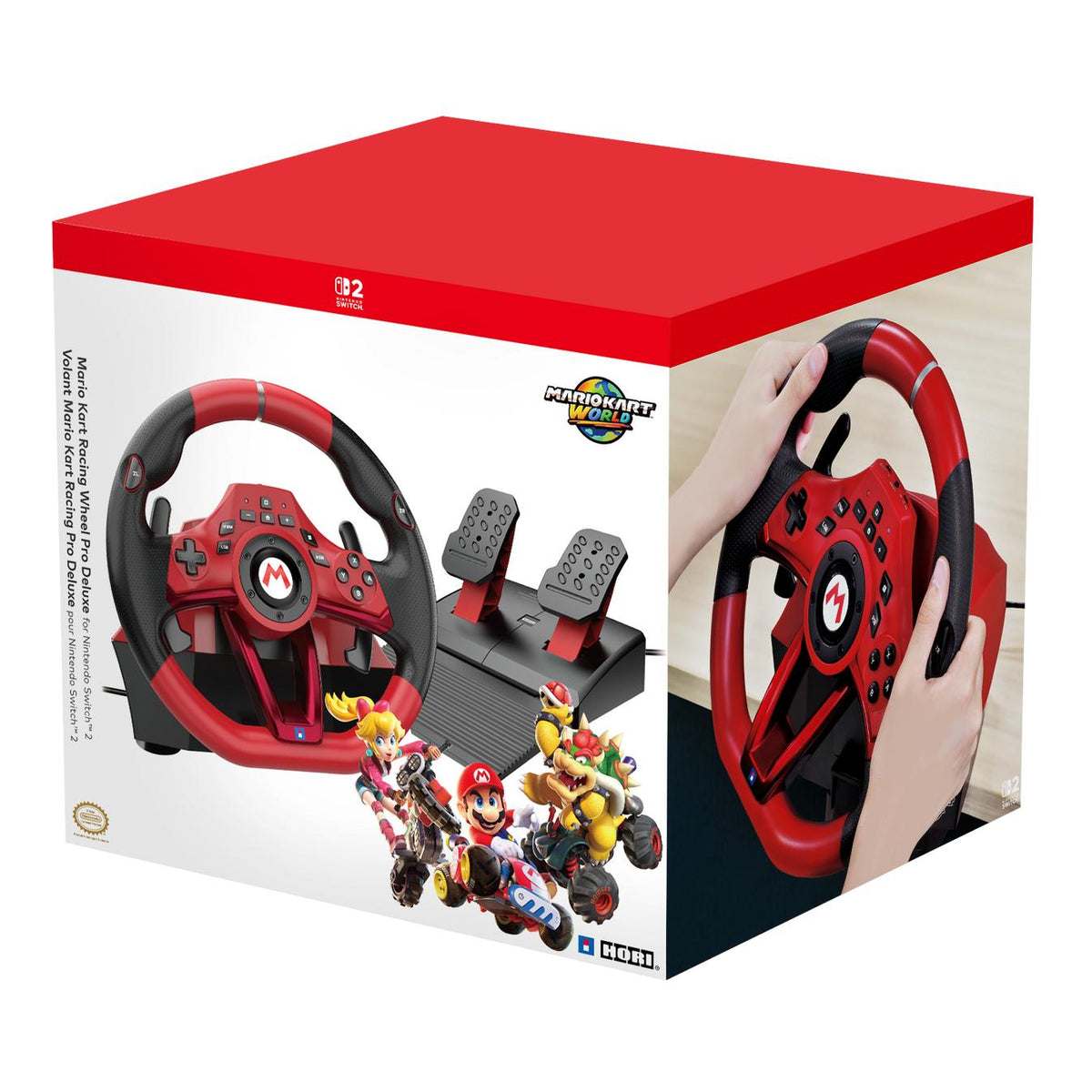 HORI - Mario Kart Racing Wheel Pro DELUXE - Red - 11 inches (28 cm) HORI