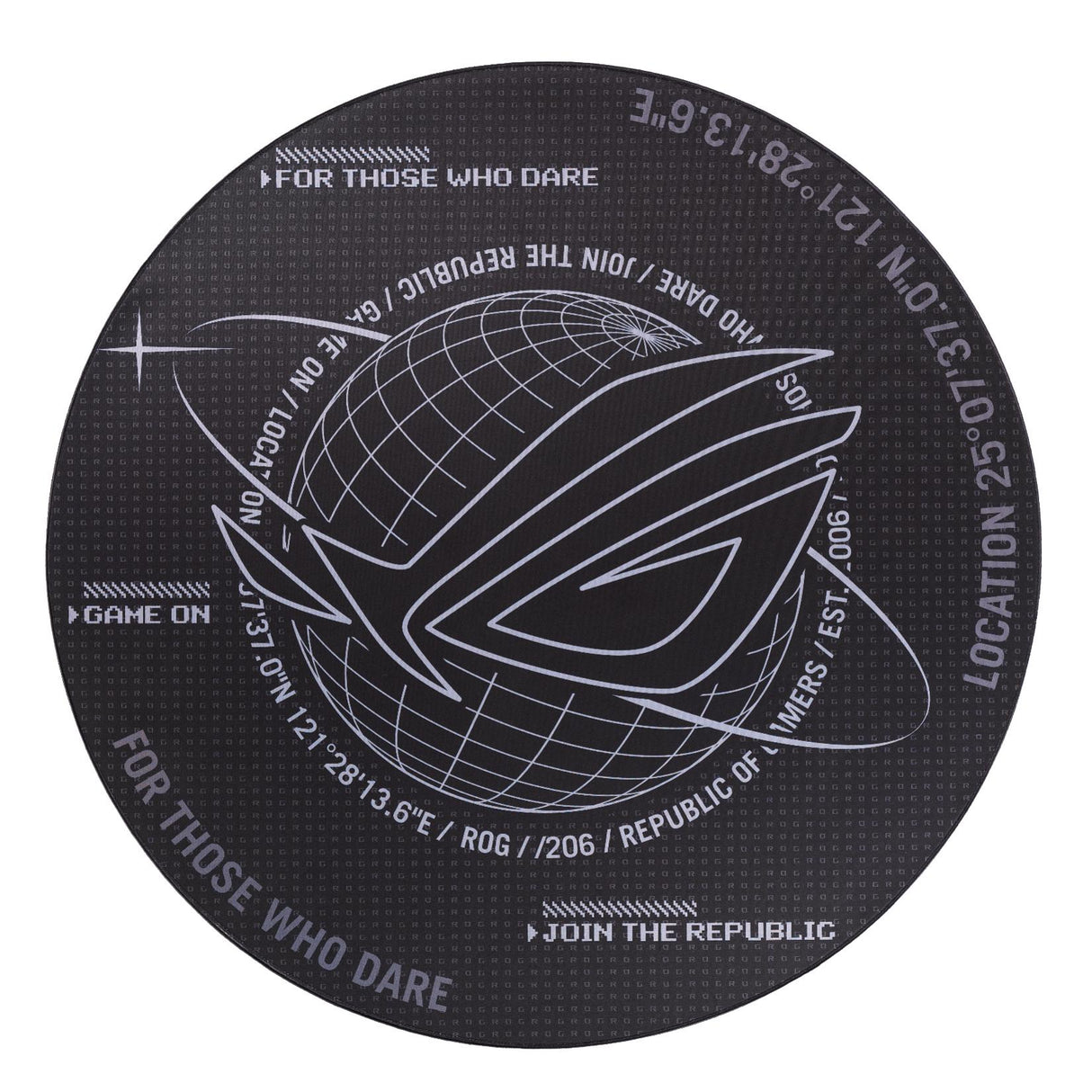 ASUS ROG Cosmic Mat - 117 cm diameter floor mat for gaming/office chair ASUS