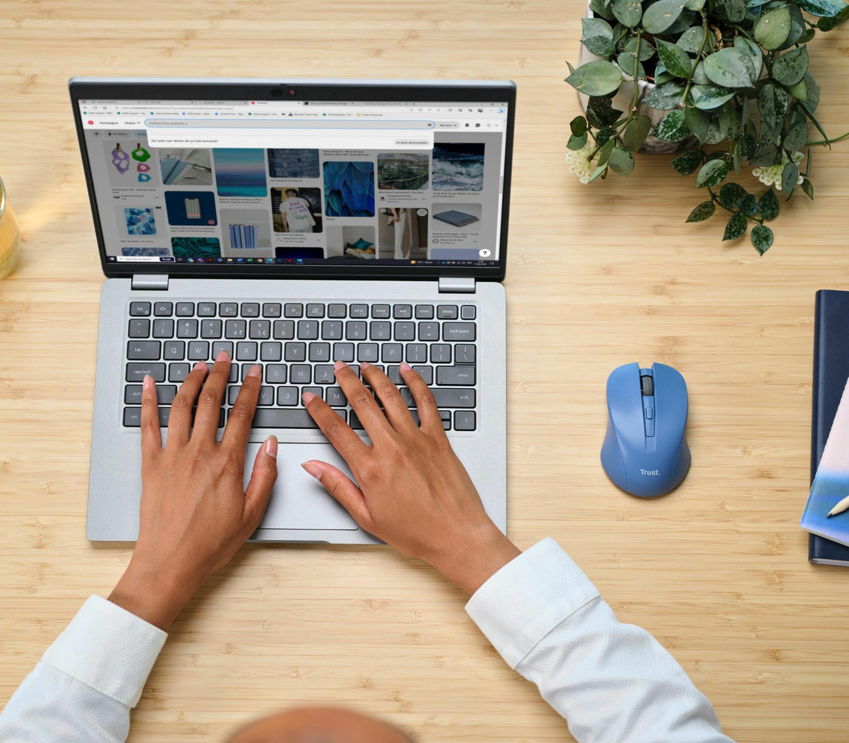 TRUST MYDO SILENT TRÅDLØS MUS - BLÅ