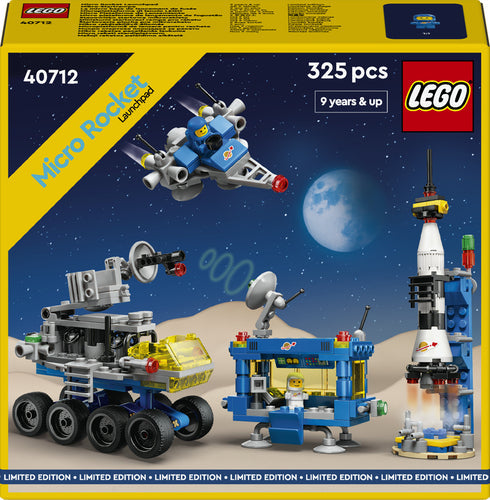 LEGO 40712 – æskens forside med raketbase og rumskib