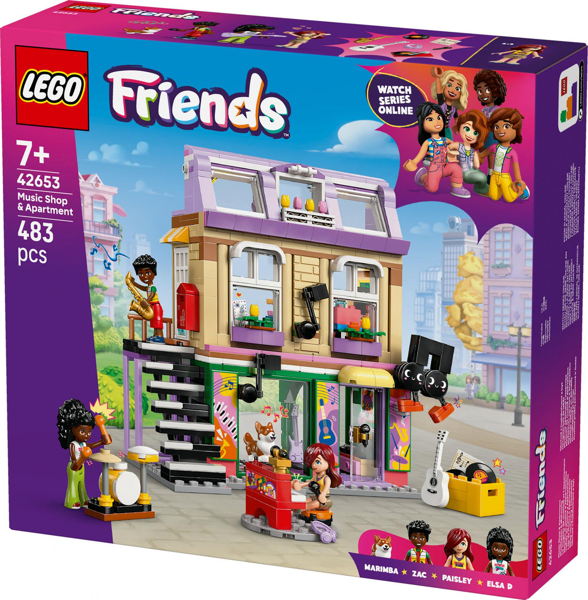 LEGO 42653 Friends Music Shop & Apartment, construction toy LEGO