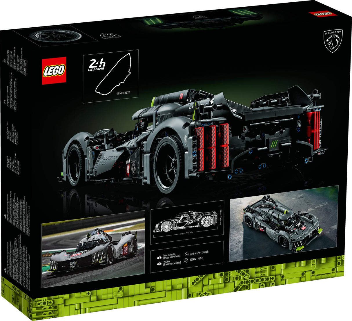 LEGO Technic - PEUGEOT 9X8 24H Le Mans Hybrid Hypercar (42156) LEGO