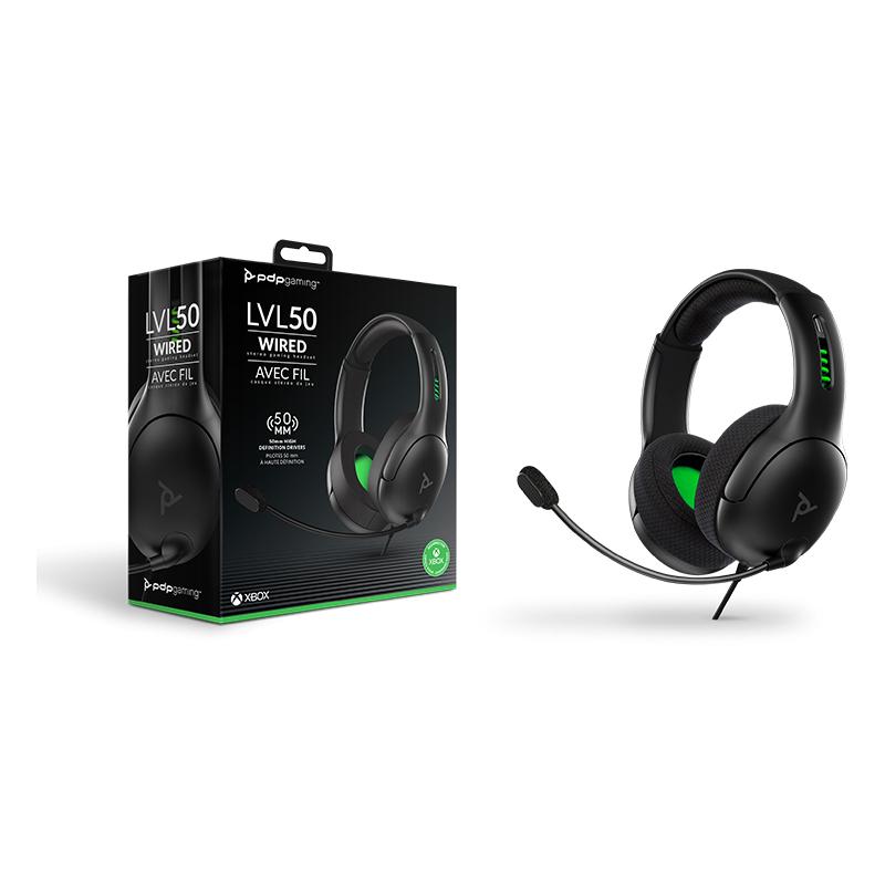 Xbox Wired Headset LVL50 Black PDP