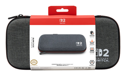 PowerA Slim Case Nintendo Switch 2 Mørkegrå – Etui med emballage