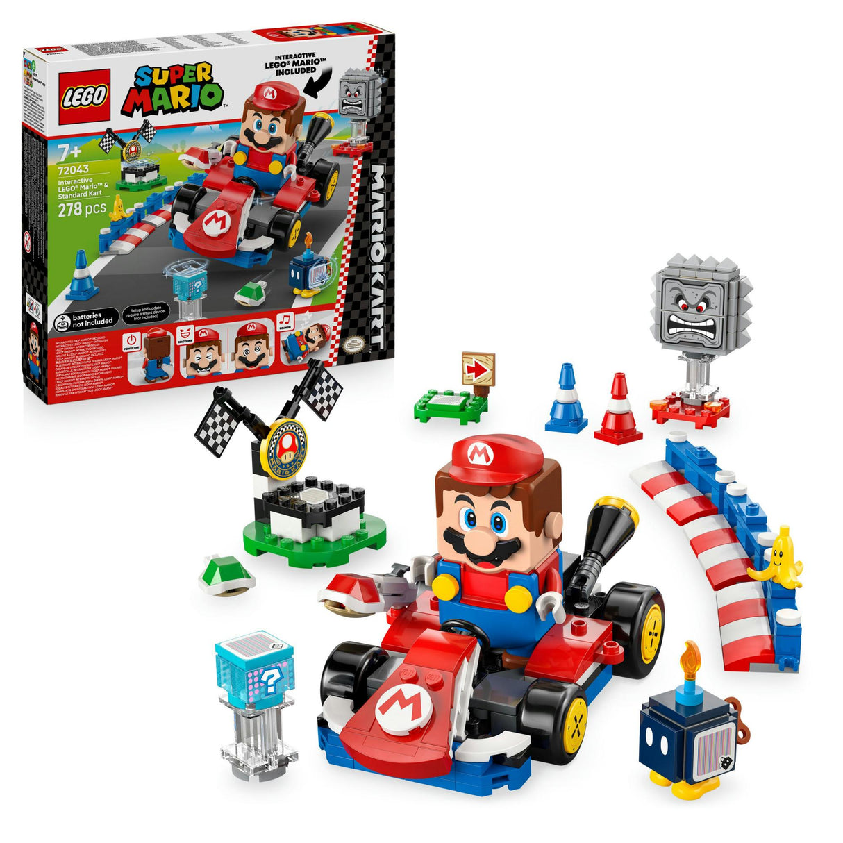 LEGO - Super Mario - Mario Kart™: Interactive LEGO® Mario™ & Standard Kart (72043) LEGO