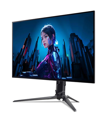 Acer Predator X27UF3 OLED – skærm set fra modsat skrå vinkel