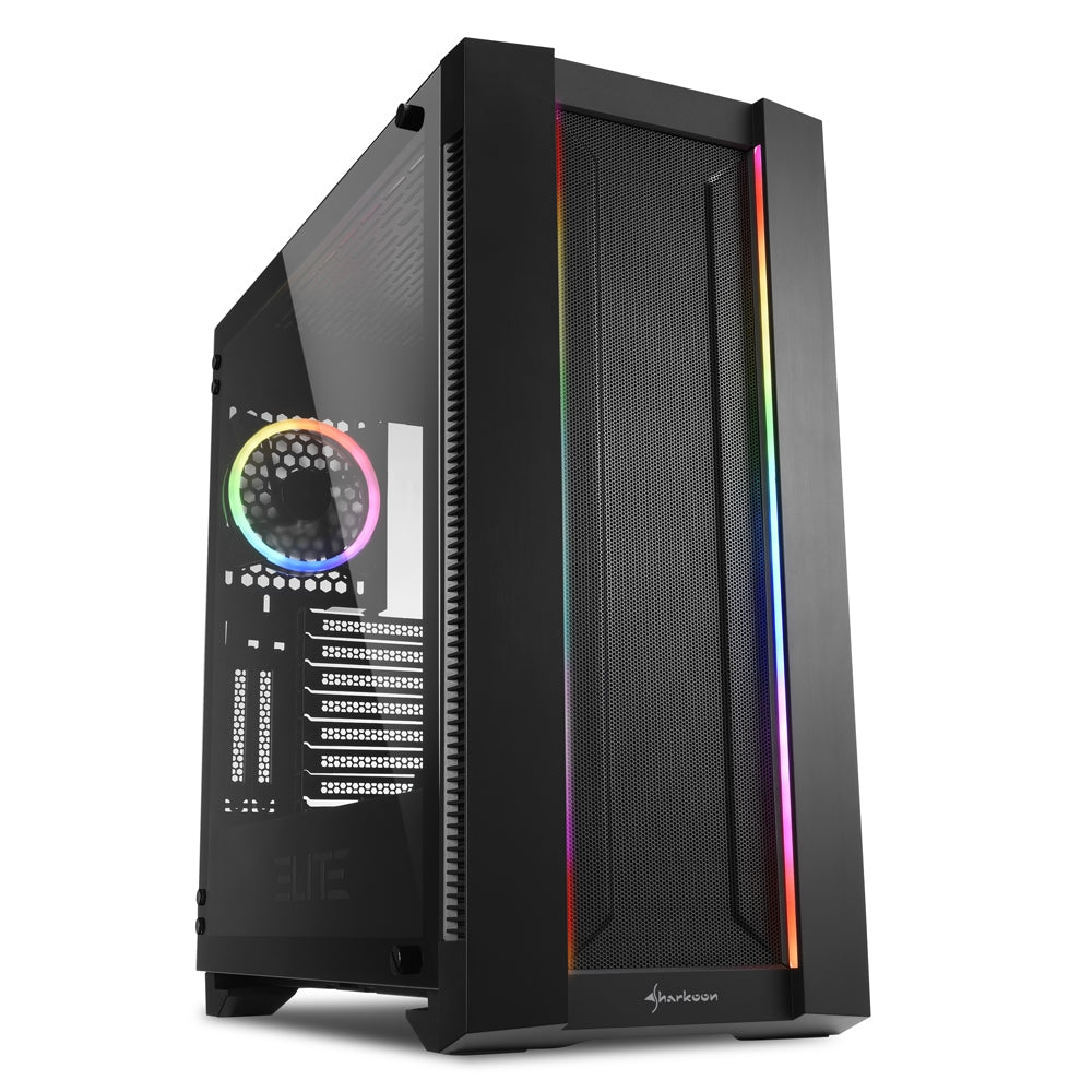 Sharkoon ELITE SHARK CA200M, big-tower case (black, Tempered Glass) Sharkoon