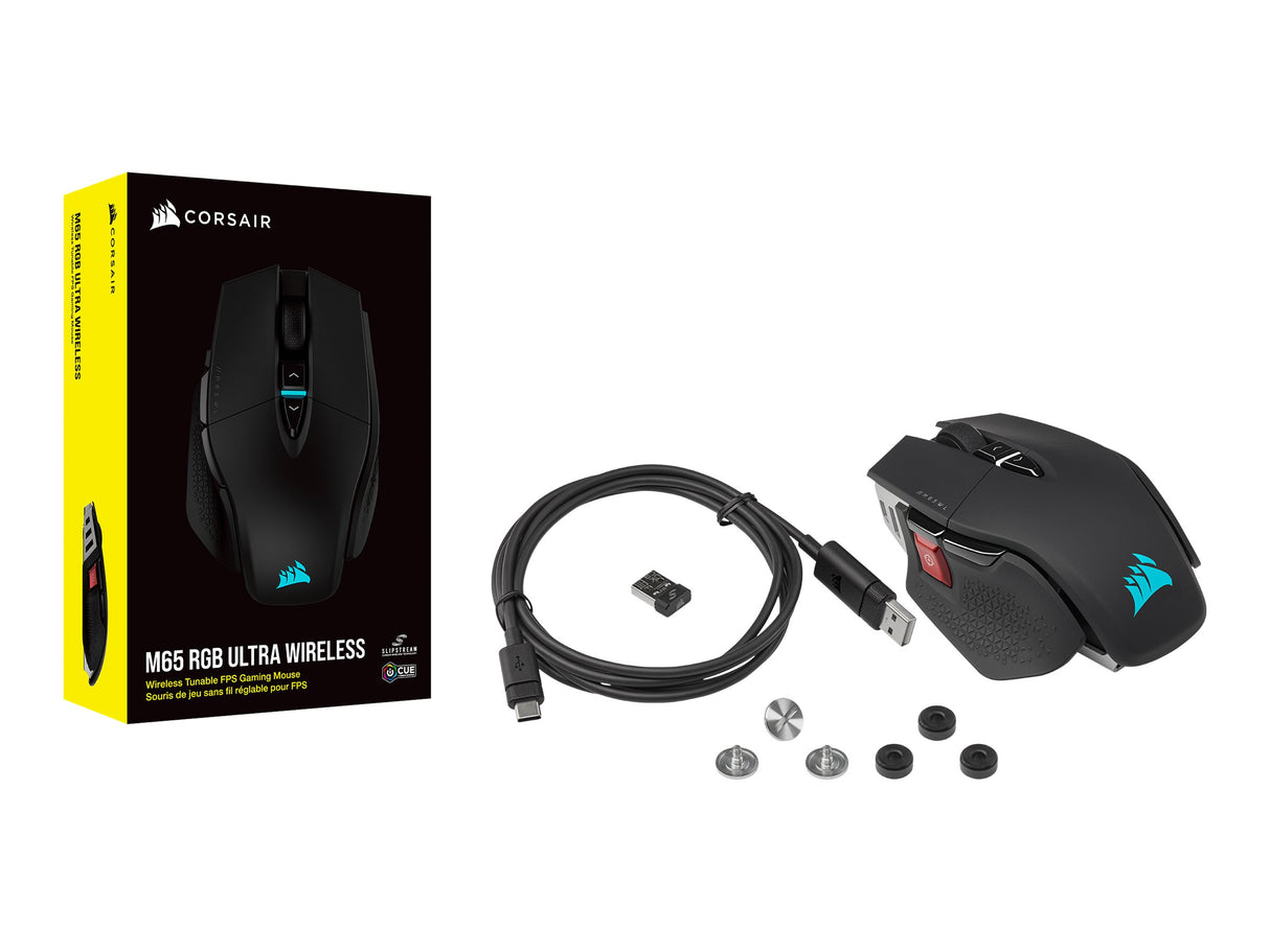 CORSAIR Gaming M65 RGB ULTRA WIRELESS Optisches Funkkabel Schwarz