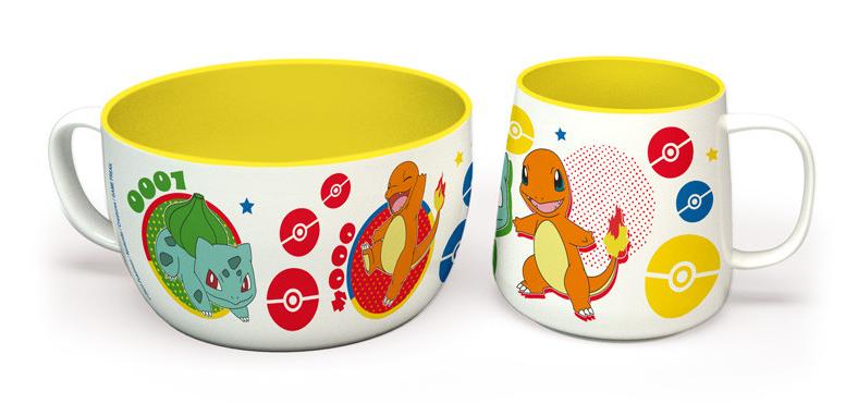 POKEMON - Breakfast Set Mug + Bowl - Pikachu & Kanto Starters Abysse