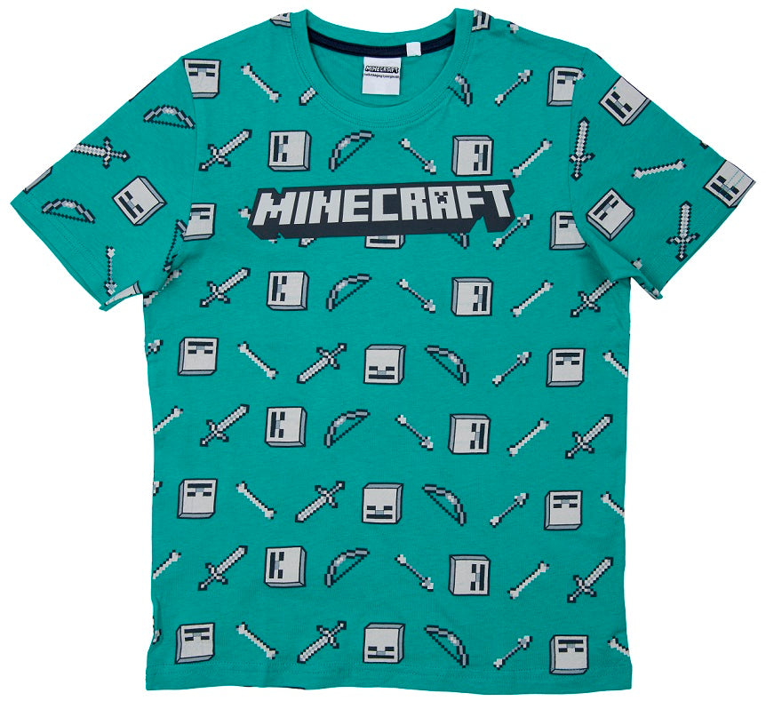 Minecraft-T-Shirt – Grüne Tropfen