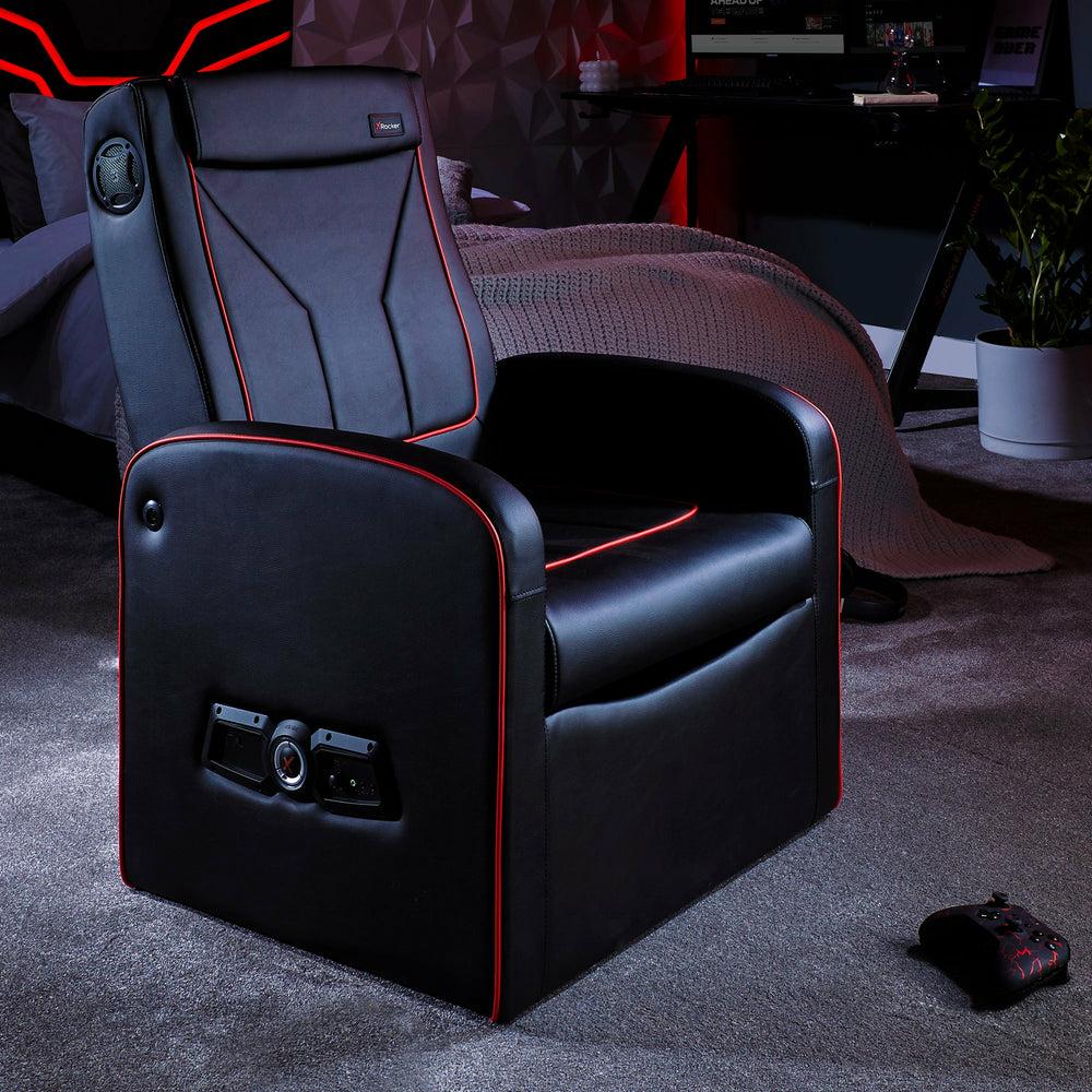 X-Rocker - Shift Luxe Junior 2.1 Ottoman Gaming Chair with Storage X-Rocker