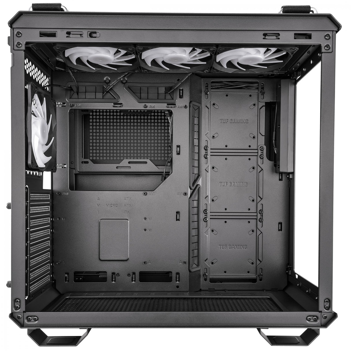 ASUS TUF Gaming GT502 PLUS Tempered Glass Dual Chamber Case Black w. 4x120mm Pre-installed ARGB Fans ASUS