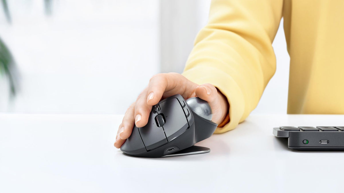 Logitech - MX Ergo Graphite Wireless Trackball Logitech
