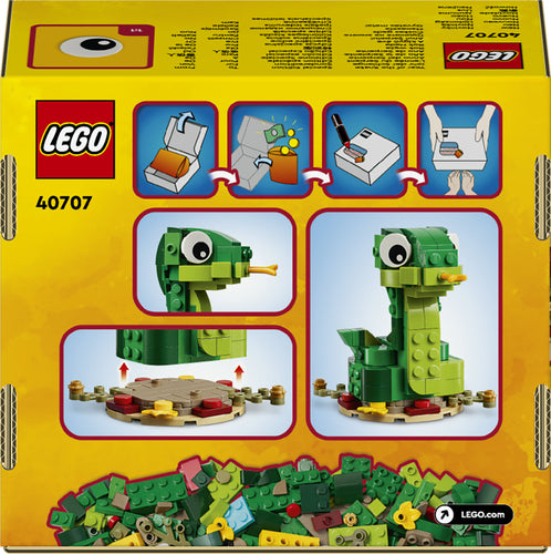LEGO Iconic 40707 – Slangens år – æskens bagside med modeldetaljer