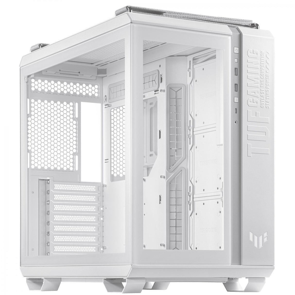 ASUS TUF Gaming GT502 Tempered Glass Dual Chamber Case White ASUS