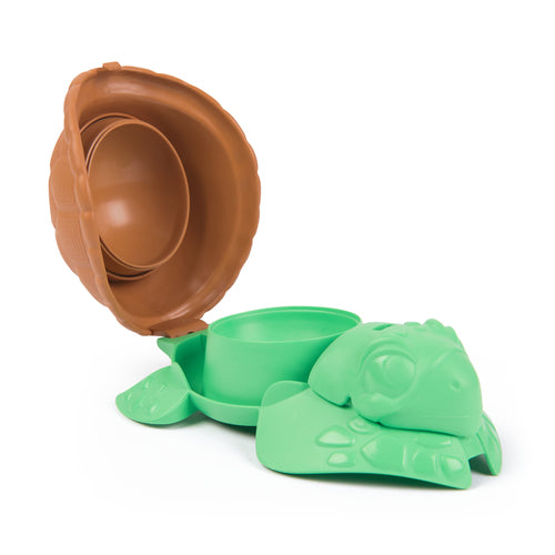 Kinetic Sand Turtle Beach – Sandsæt med skildpadde – 6069781 – skildpaddeform og låg