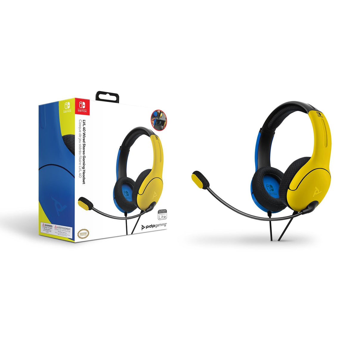 PDP Nintendo Switch Wired Headset LVL40 Yellow/Blue PDP
