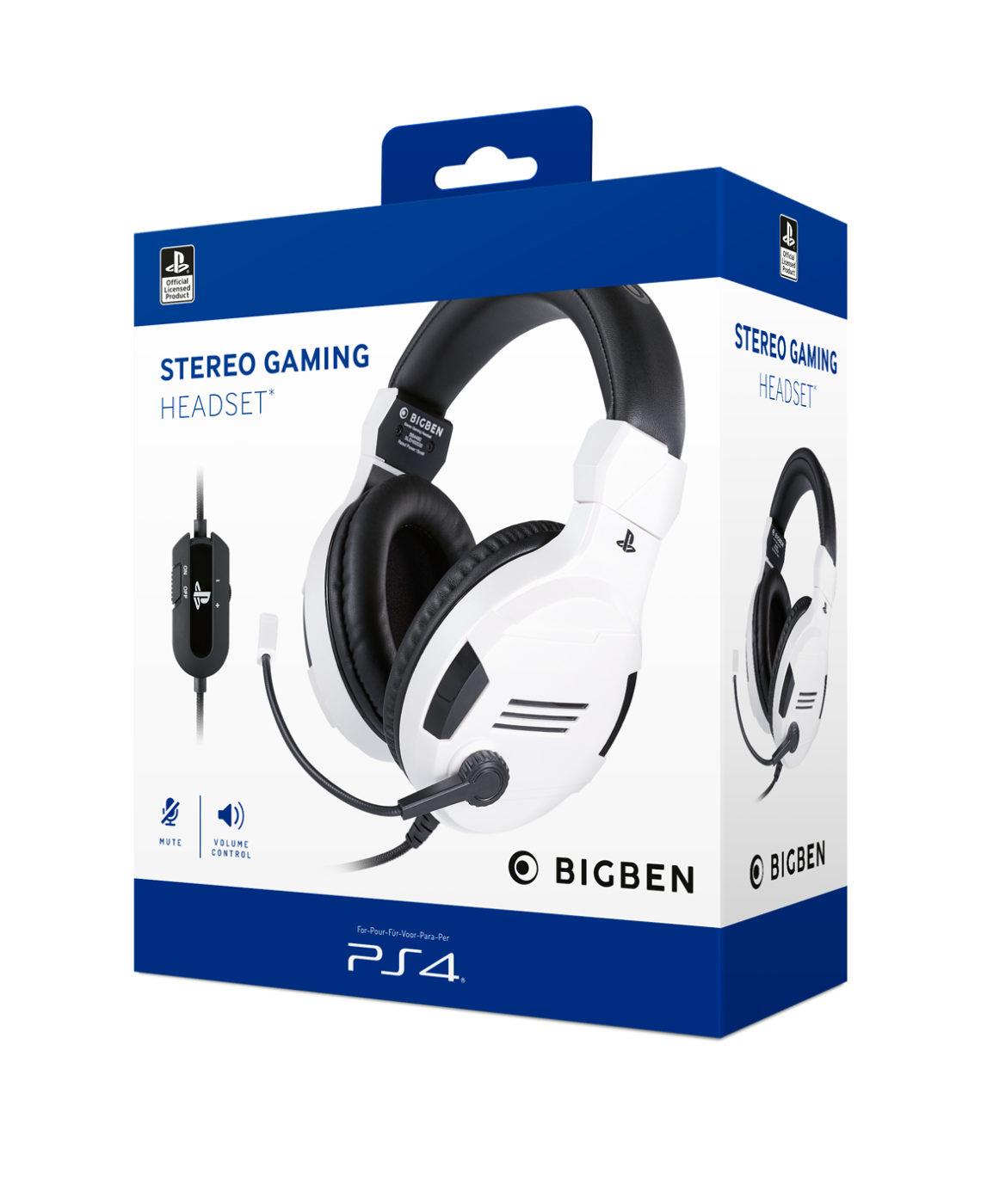 Playstation 4 HW Bigben Stereo Gaming Headset v3 (White) Nacon