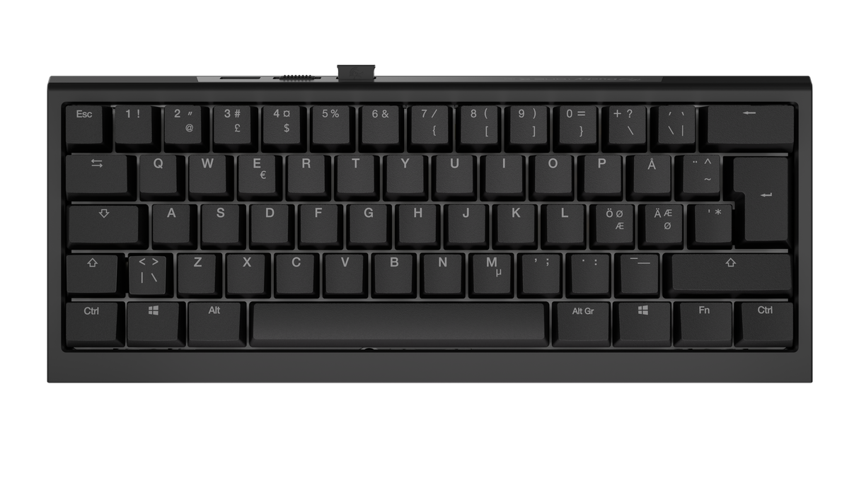 Ducky One X - Black Nordic - Mini 60% - Ducky Inductive Switch (analog) Tri-Mode (Trådløs, BT, Cord)