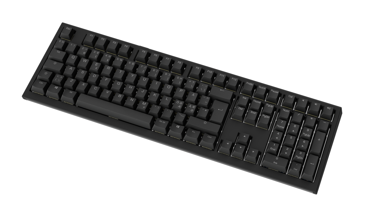 Ducky One X - Black Nordic - Fullsize 100% - Ducky Inductive Switch (analog) Tri-Mode (Trådløs, BT, Cord)
