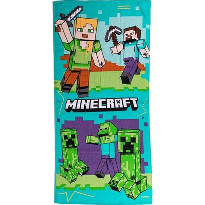 Minecraft Battle bath towel, beach towel 70x140cm Minecraft