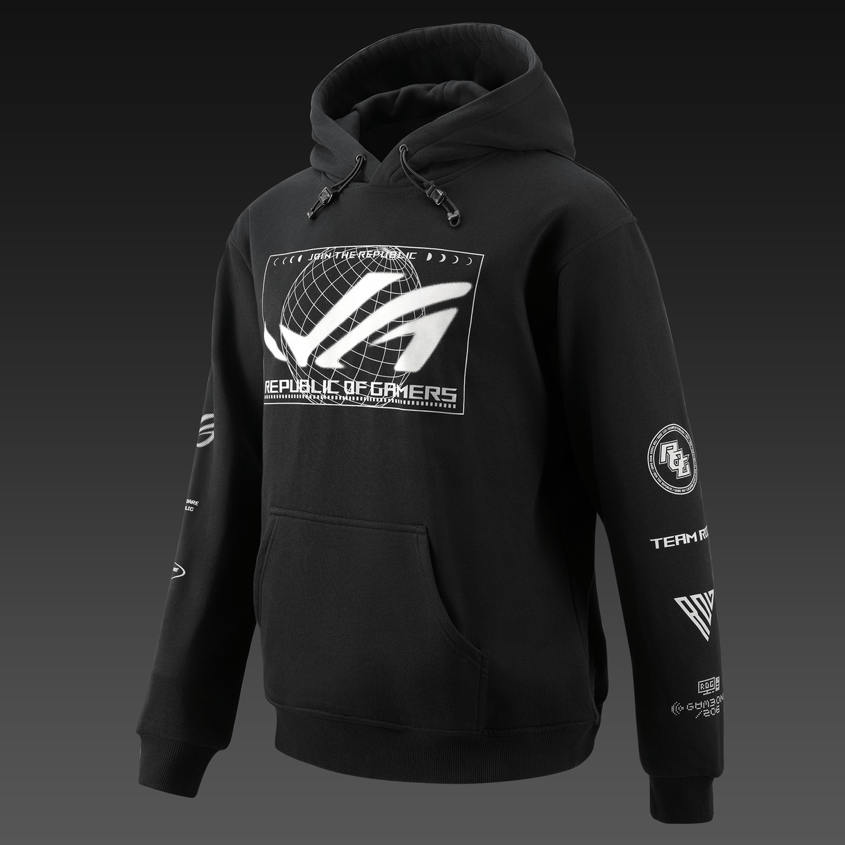 ASUS ROG Cosmic Lit Hoodie – Normale Passform – Schwarz