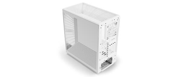 HYTE Y40 Snow White Miditower - Panoramic Glass Veil, included PCIe 4.0 riser cable, 2 included fans