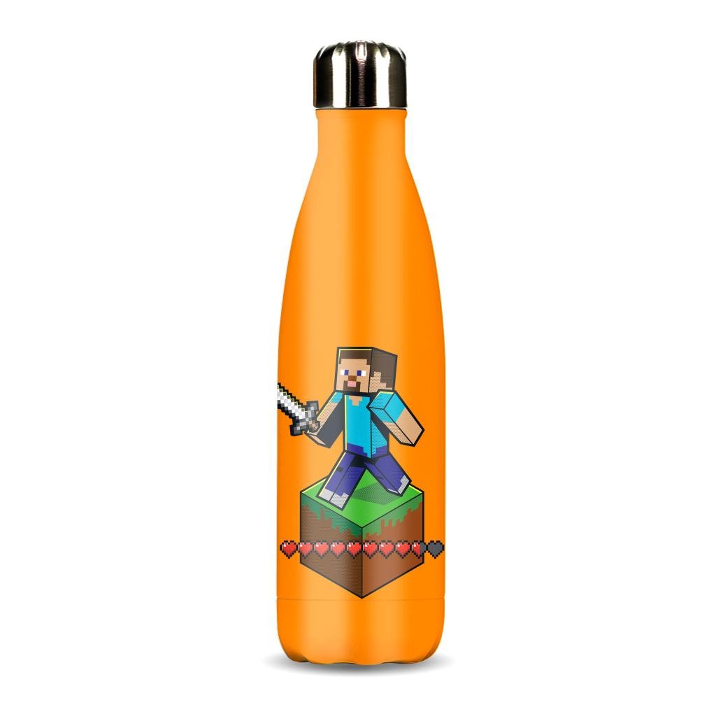 Minecraft Aluminium-Trinkflasche 600 ml – Orange