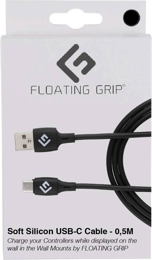 Floating Grip 0,5M Silicone USB-C Cable (Sort)