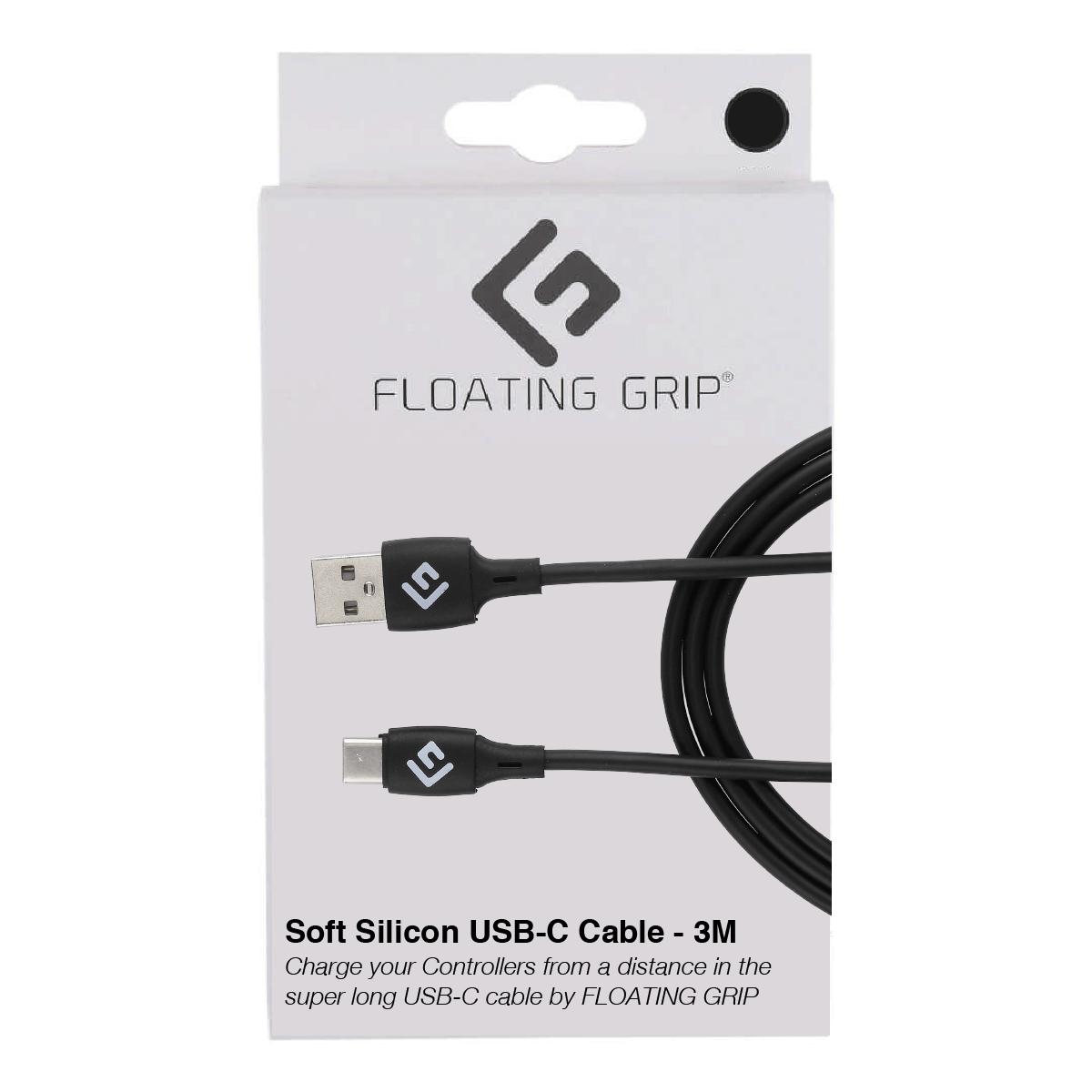Floating Grip 3M Silicone USB-C Cable (Sort)