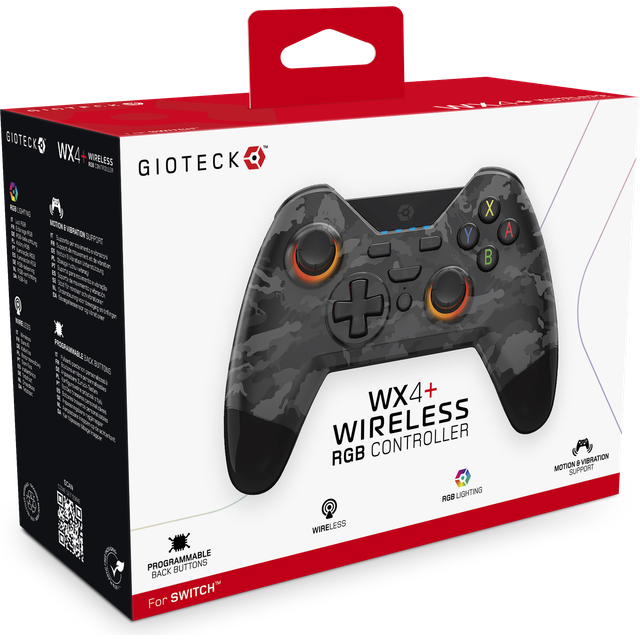 GIOTECK WX4+ Trådløs Camo Controller Nintendo Switch