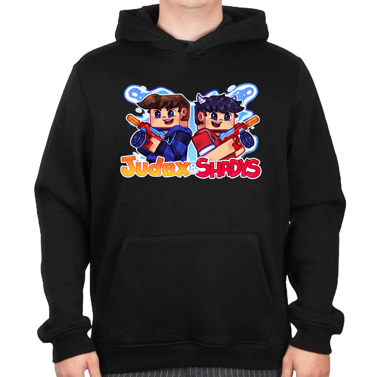 Judex x Shadys Wasserpistolen-Hoodie – Schwarz