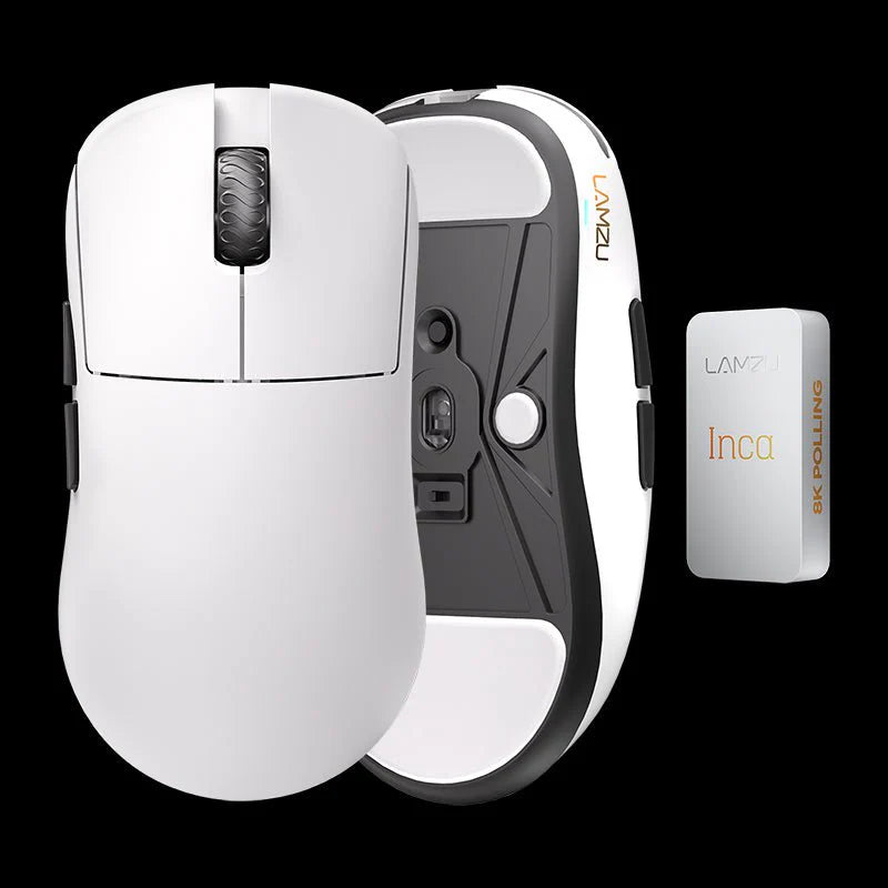 Lamzu Inca - 8K Dongle, Omron Optical - White
