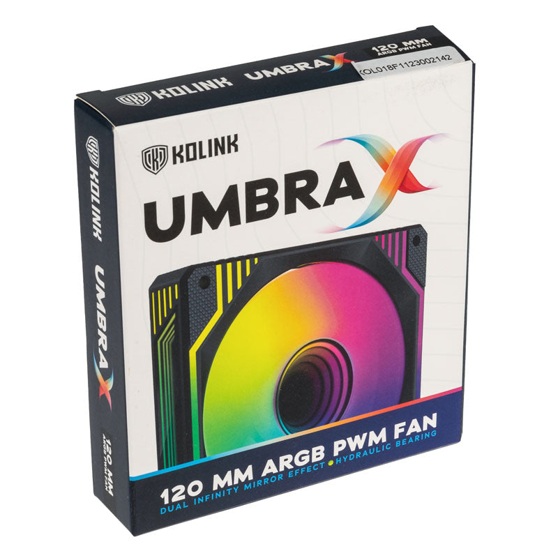 Kolink Umbra X 120mm ARGB PWM Lüfter, 3er-Pack – Schwarz