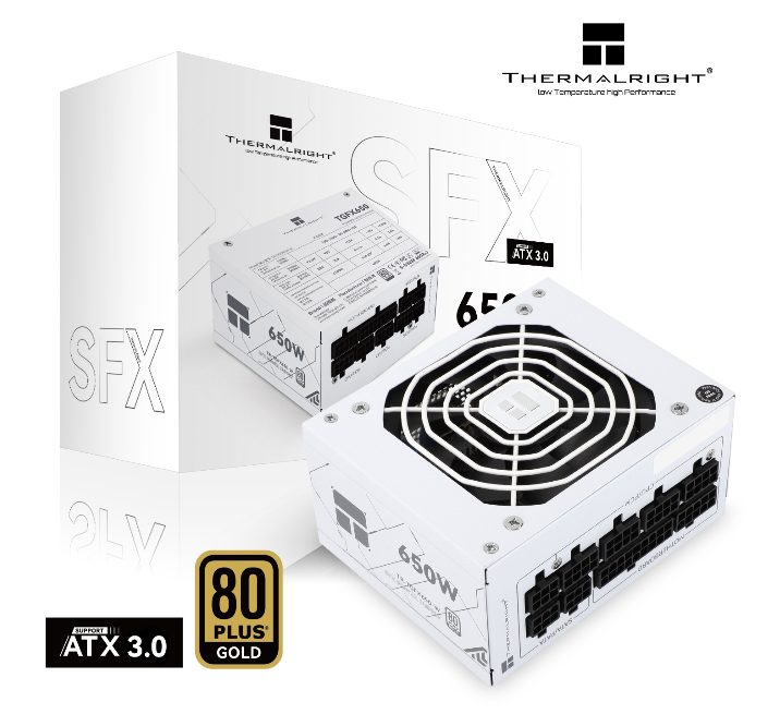 Thermalright TR-TGFX 650W, Hvid, 80+ Gold modular PSU, SFX Thermalright